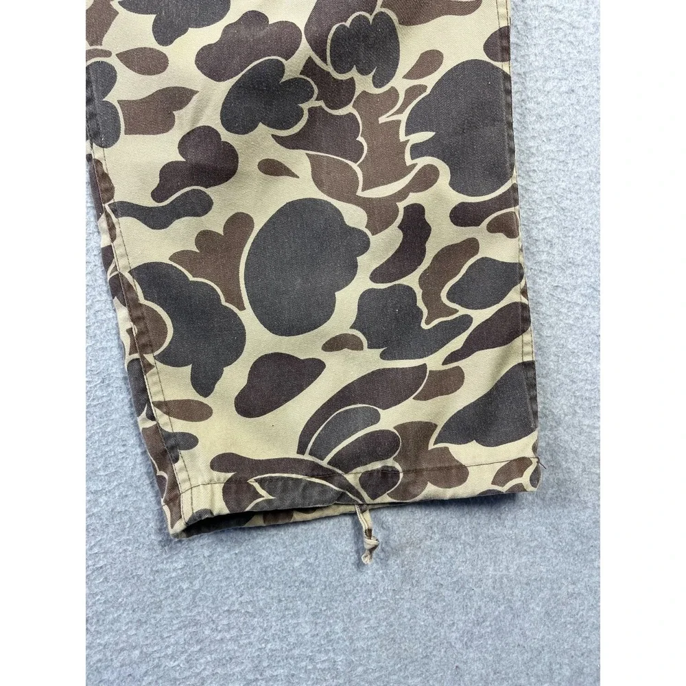 Vintage Winchester Duck Camo Hunting Pants Mens 38 x32 Brown Cargo Pockets